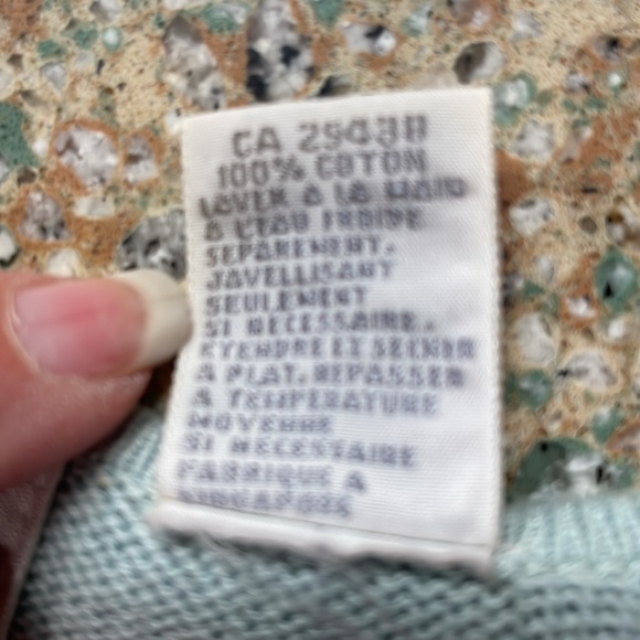 Jeanne Pierre petites sweater pull over 100% cotton green women’s size S small - Picture 10 of 10